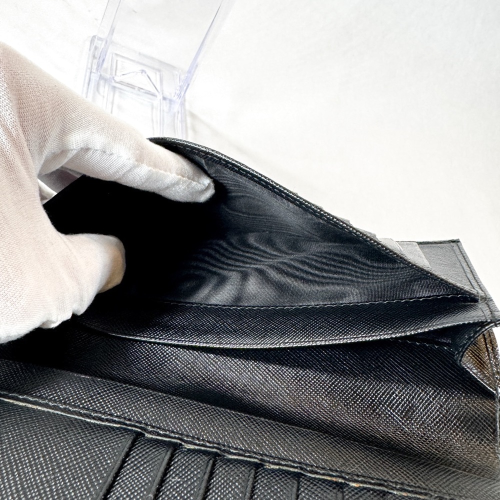 Prada Black Saffiano Leather Long Wallet | Made in Italy | Authentic - Picture 8 of 16